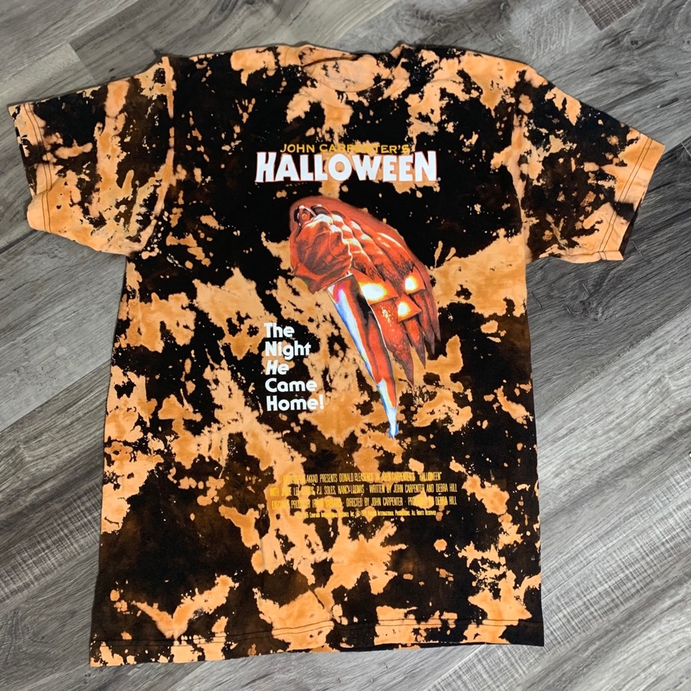 Halloween Movie Bleach Tie Dyed Shirt UnisexSize L